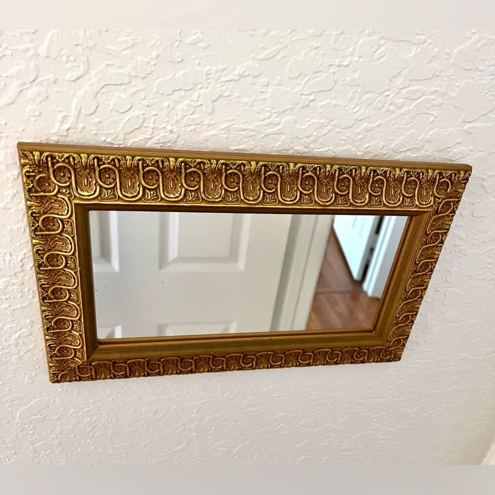 Small, rectangular antique mirror